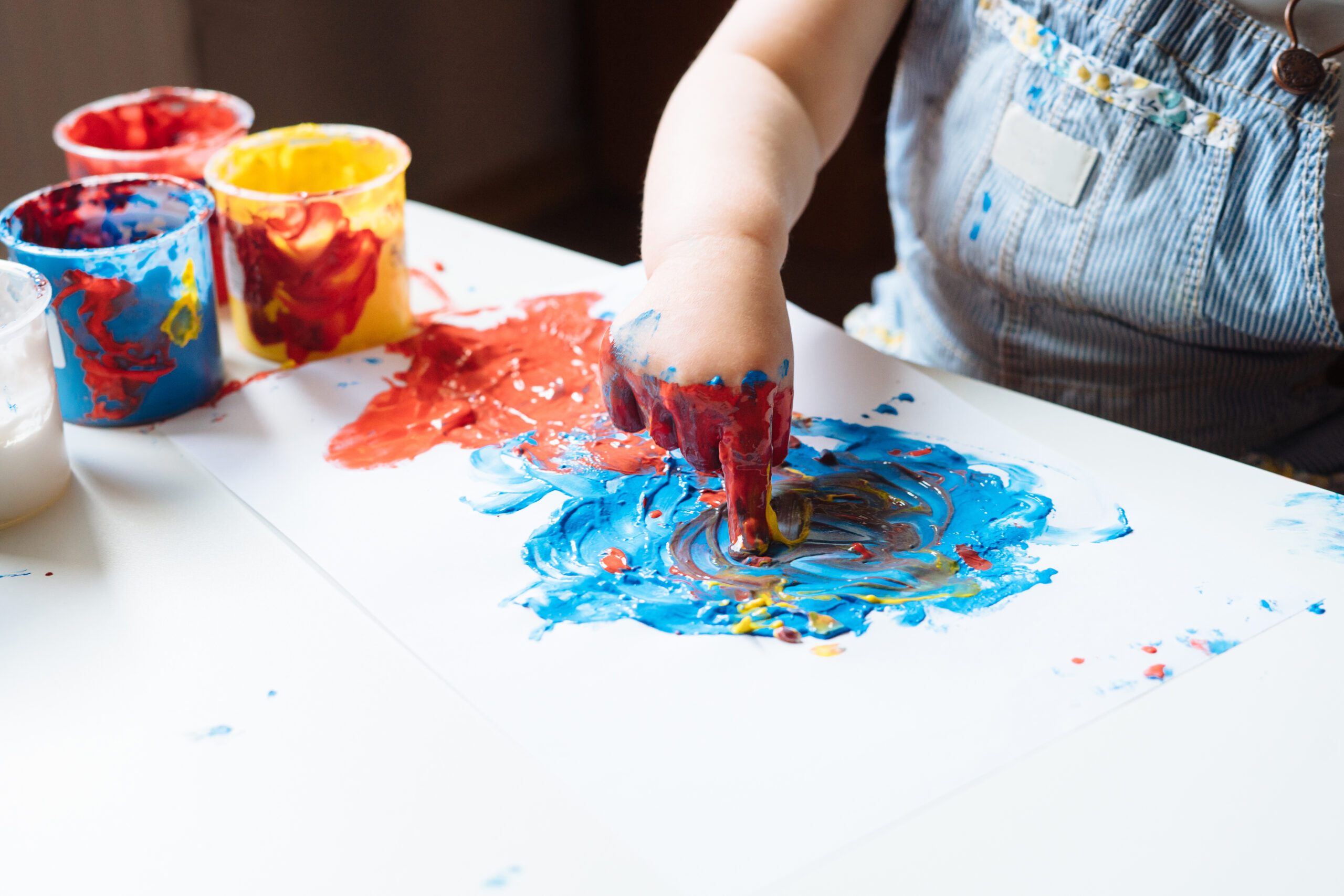 Toddlers absorbed in an indoor activity